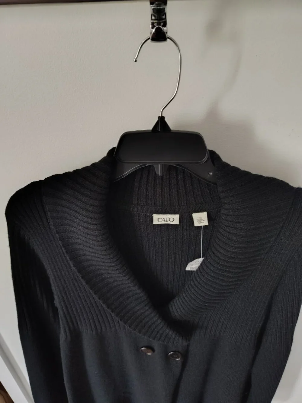 Cato A-line Design Black Sweater, size medium - Picture 6 of 9